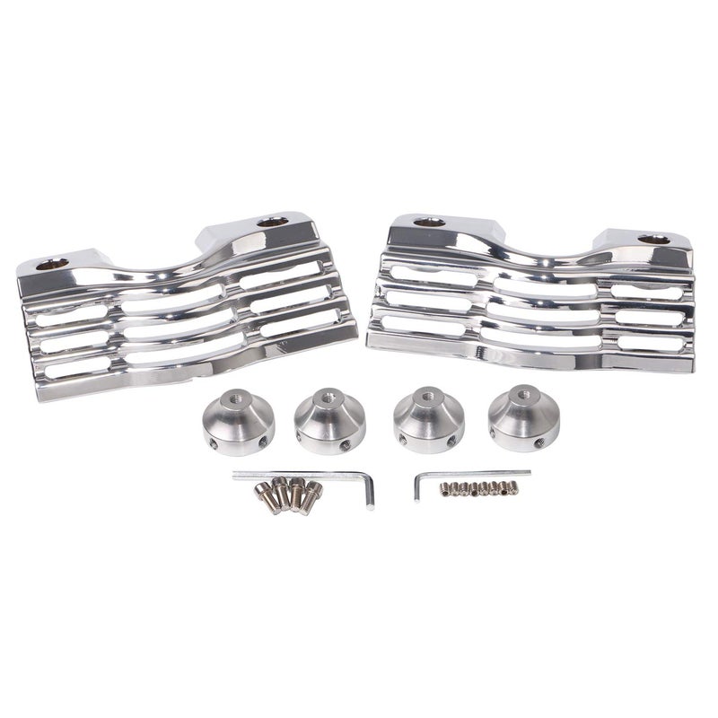 XMMT Chrome Finned Slotted Spark Plug Head Bolt Covers for Harley Touring Electra Glides Road Glides Road Kings 1999-2016,Street Glides & Trikes 2009-2016 - Image 2